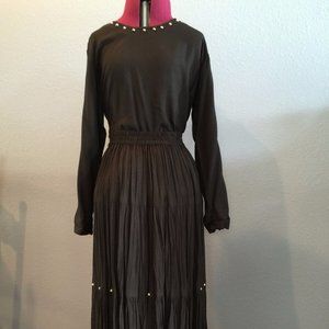 Black 2 Piece Southwest Canyon Brand Woman's Square Dancing Dress